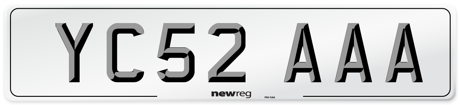 YC52 AAA Number Plate from New Reg
